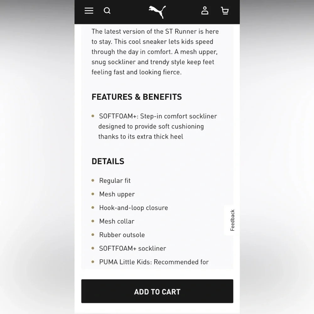 NWOT PUMA ST RUNNER Toddler shoes - Picture 8 of 8